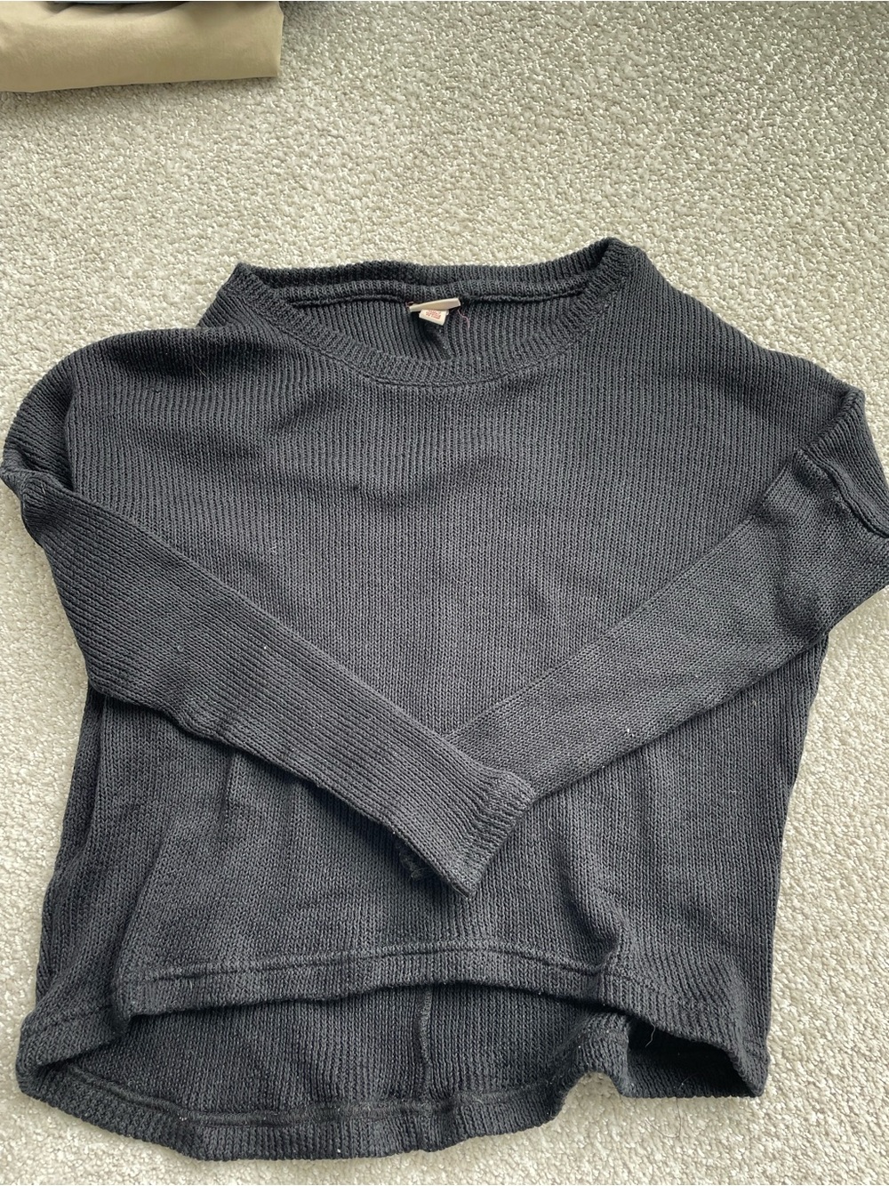 Cape Juby Black Crewneck Pullover Sweater